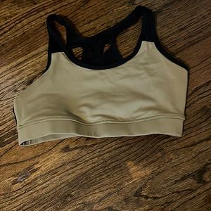 Army green and black mesh Rouen sports bra. Size small.